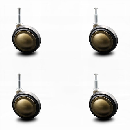 Service Caster 3 Inch Windsor Antique Soft Tread Ball Caster - Grip Neck Stem-SCC, 4PK SCC-GN01S30-DCR-WA-4